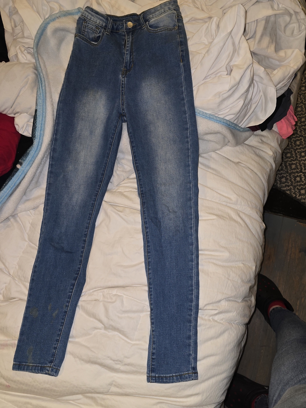 Classic Blue High-Rise Skinny Jeans - Childrens XS